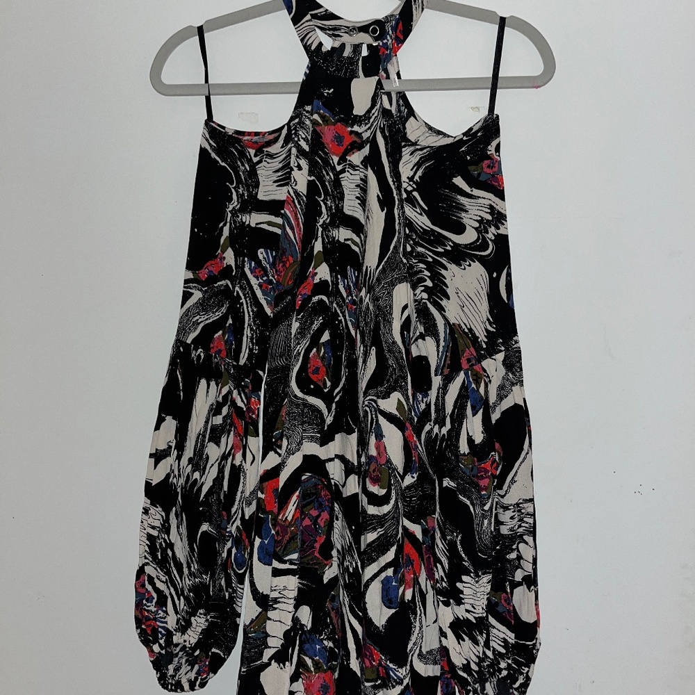 Long Sleeve off the shoulder floral dress Free People